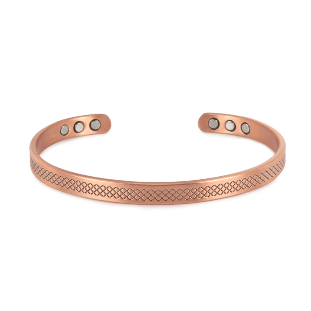 Copper Magnetic Cuff Bracelet for Women