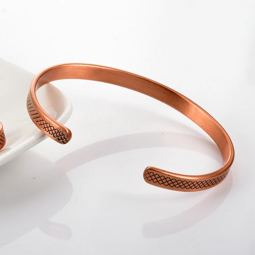Copper Magnetic Cuff Bracelet for Women