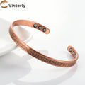 Copper Magnetic Cuff Bracelet for Women